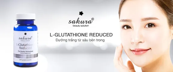 Viên uống trắng da Sakura L-Glutathione Reduced Nhật Bản - Giải pháp làm sáng da tự nhiên, hỗ trợ cải thiện sắc tố và chống lão hóa hiệu quả.