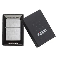 Bật Lửa Zippo Linen Weave 28181 Mạ Chrome Vân Xước - Thiết Kế Đặc Biệt, Sang Trọng và Chất Lượng Cao
