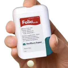 Viên bổ sung Acid Folic Folio Forte 800μg cho phụ nữ mang thai - Ngăn ngừa dị tật thai nhi, hỗ trợ phát triển khỏe mạnh