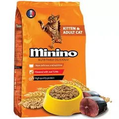Thức ăn hạt Minino cho mèo vị cá ngừ - Dinh dưỡng toàn diện cho mọi lứa tuổi - Hỗ trợ sức khỏe và hệ miễn dịch mèo