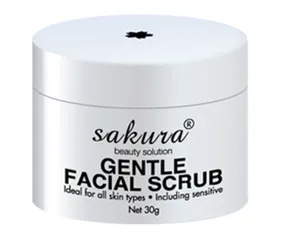 Tẩy Da Chết Sakura Gentle Facial Scrub 30g - Chăm Sóc Da Mặt An Toàn, Hiệu Quả Từ Nhật Bản, Thông Thoáng Lỗ Chân Lông