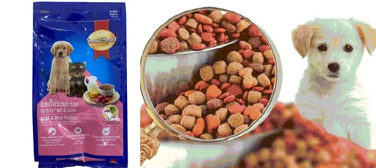 Thức ăn hạt cho chó SmartHeart Puppy Beef & Milk Flavor 1.5kg - Dinh dưỡng cho chó con, hỗ trợ phát triển khỏe mạnh, hương vị bò và sữa hấp dẫn