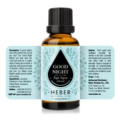Tinh Dầu Hỗ Trợ Ngủ Ngon Heber Good Night 100% Thiên Nhiên - Giúp Thư Giãn Tâm Trí và Hỗ Trợ Giấc Ngủ Sâu Chất Lượng