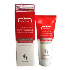 Kem Dưỡng Ẩm 3W Clinic Foot Treatment Phục Hồi Da Chân Thô Ráp - Giải Quyết Nứt Gót, Khô Da, Mềm Mịn, 100ml