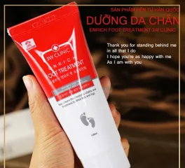 Kem Dưỡng Ẩm 3W Clinic Foot Treatment Phục Hồi Da Chân Thô Ráp - Giải Quyết Nứt Gót, Khô Da, Mềm Mịn, 100ml