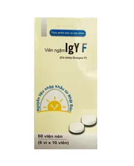 Viên Ngậm Tăng Cường Sức Đề Kháng IgYGate F - Hỗ Trợ Miễn Dịch Cho Trẻ Em và Phụ Nữ Mang Thai - Hộp 60 Viên