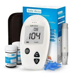 Máy Đo Đường Huyết Safe Accu Sinocare - Bộ 50 Que Thử và 50 Kim, Kết Quả Nhanh Chóng, Dễ Sử Dụng, Công Nghệ Đức