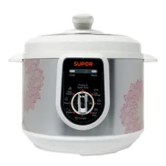 Nồi áp suất điện Supor SPC50YA310VN 5L - Thiết kế sang trọng, 7 chế độ nấu, tiết kiệm thời gian cho gia đình 4-6 người.
