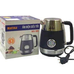 Ấm Siêu Tốc Matika MTK-1869 - Công Suất 1800W, Cảm Biến Nhiệt, Dung Tích 1.7L, Đun Nước Nhanh Chóng, Đồ Gia Dụng Cao Cấp