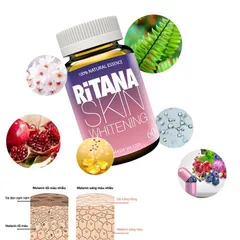 Viên uống hỗ trợ trắng da Ritana Skin Whitening - Sản phẩm công nghệ Mỹ, tinh chất tự nhiên giúp da trắng sáng, mờ sạm nám hiệu quả.