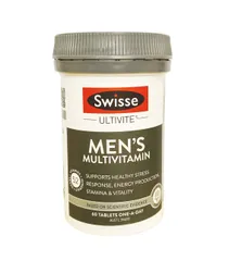 Viên uống vitamin tổng hợp cho nam Swisse Men’s Ultivite Multivitamin 120 viên - Bổ sung dinh dưỡng, hỗ trợ sức khỏe, năng lượng cho nam giới