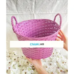 Sọt Cói Để Đồ Decor Trang Trí Nhà - Đan Thủ Công, Khung Sắt Chắc Chắn, Nhiều Mẫu Thiên Nhiên, Chất Liệu Thân Thiện Môi Trường