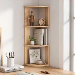 Kệ Góc Đứng Tường Đa Năng Màu Vân Gỗ - Tiện Ích Trang Trí Nội Thất, Tiết Kiệm Không Gian Phòng Khách, Phòng Ngủ, Bếp 81x25cm