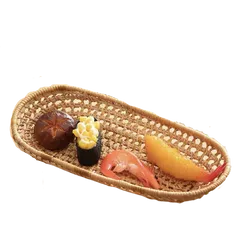 Khay Mây Đan Thưa Thủ Công Vintage - Trang Trí Nhà Cửa Độc Đáo, Đựng Đồ Ăn, Tiện Lợi, Thân Thiện Môi Trường