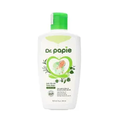 Nước Tắm Gội Dr.Papie Cho Bé Từ Sơ Sinh Đến 3 Tuổi - Chống Rôm Sáy, Bảo Vệ Da, Chiết Xuất Tự Nhiên, Dưỡng Ẩm Mềm Mượt