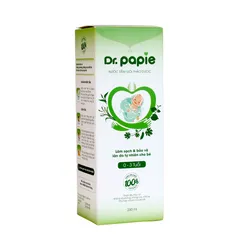 Nước Tắm Gội Dr.Papie Cho Bé Từ Sơ Sinh Đến 3 Tuổi - Chống Rôm Sáy, Bảo Vệ Da, Chiết Xuất Tự Nhiên, Dưỡng Ẩm Mềm Mượt