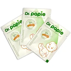 Gạc Răng Miệng Dr.Papie cho Bé - Vệ Sinh Răng Miệng Sơ Sinh, Ngừa Sâu Răng, Tiện Lợi, Hộp 30 Gói