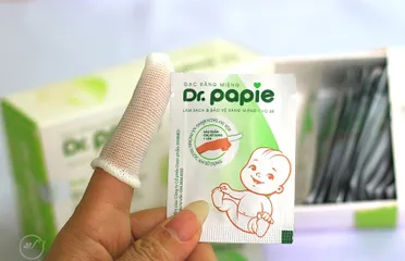 Gạc Răng Miệng Dr.Papie cho Bé - Vệ Sinh Răng Miệng Sơ Sinh, Ngừa Sâu Răng, Tiện Lợi, Hộp 30 Gói