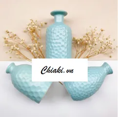 Bộ 3 Bình Hoa Cổ Loe Gốm Sứ Bát Tràng - Trang Trí Nội Thất Sang Trọng, Kiểu Dáng Độc Đáo, Tạo Không Gian Ấn Tượng