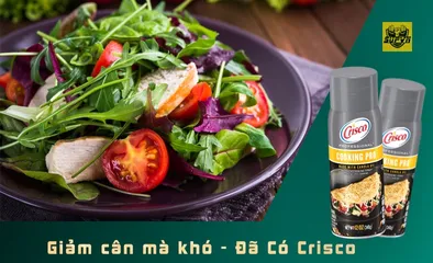 Dầu ăn kiêng Crisco Cooking Pro dạng xịt 12 oz - Không calo, hỗ trợ giảm cân, chế biến món ăn ngon mà không tăng mỡ