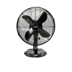 Quạt Bàn Tiross 4 Cánh Cao Cấp Màu Đen - Thiết Kế Sang Trọng, Công Suất 45W-50W, Làm Mát Hiệu Quả Mùa Hè