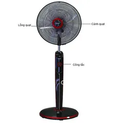 Quạt Đứng Tiross TS956-1 Điều Khiển Từ Xa - 6 Tốc Độ, Hẹn Giờ 8 Tiếng, Thiết Kế Sang Trọng, Làm Mát Hiệu Quả Cho Mùa Hè