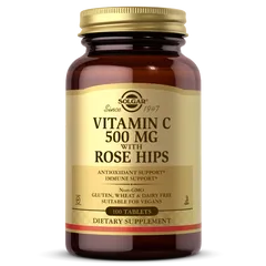 Viên uống Solgar Vitamin C 500MG With Rose Hips - Tăng cường sức đề kháng, hỗ trợ làm đẹp da, 100 viên thiết yếu cho sức khỏe