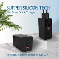 Bộ Sạc PD 65W 3 Cổng - Sạc Nhanh Cho iPhone, iPad, Macbook, Samsung, Laptop - Thiết Kế Gọn Nhẹ, Tương Thích Nhiều Thiết Bị