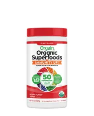 Bột Thực Phẩm Hữu Cơ Orgain Organic Superfoods Immunity Up - Tăng Cường Miễn Dịch, Giàu Protein và Vitamin - Hương Vị Táo Mật Ong 378g