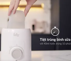 Máy hâm sữa và tiệt trùng Fatzbaby Mono 6 FB3001TN - 4 chức năng, tiết kiệm điện, thiết kế thông minh, phù hợp với mọi loại bình sữa.