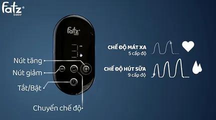 Máy Hút Sữa Điện Đôi Fatzbaby Chorus 2 FB1182MX - Màn Hình Cảm Ứng, 5 Chế Độ Massage, 9 Chế Độ Hút - Thiết Kế Hiện Đại Cho Mẹ Thông Minh