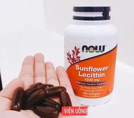 Viên Uống Now Foods Sunflower Lecithin 100 Viên - Hỗ Trợ Ngừa Tắc Tia Sữa Cho Mẹ Sau Sinh, Tăng Cường Sữa Mẹ Thơm Ngon