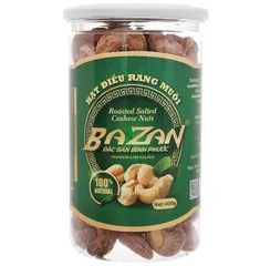 Hạt Điều Rang Muối Bazan Nguyên Hạt Tách Vỏ Sẵn - Hương Vị Tuyệt Hảo, Hộp 235g, 400g, 500g - Dinh Dưỡng Tốt Cho Tim & Xương