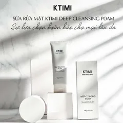 Sữa Rửa Mặt Ktimi Deep Cleansing Foam 100g Cho Da Nhờn - Giúp Làm Sạch Sâu, Ngăn Ngừa Mụn, Dưỡng Ẩm Tự Nhiên