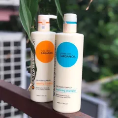 Bộ gội xả Olexrs Hair Salon Argan Oil Collagen Complex 500ml - Dưỡng tóc chuyên nghiệp, giúp mọc tóc và chống khô xơ, bóng mượt hơn