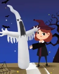 Bóng Ma Bơm Hơi Trang Trí Halloween - Kích Thước Thật 250cm - Phụ Kiện Trang Trí Sự Kiện, Nhà Cửa, Ngoại Trời