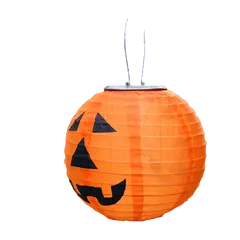 Đèn Lồng Bí Ngô Giấy Nilong Trang Trí Halloween - Độc Đáo, Bền Bỉ, Phù Hợp Treo Ngoài Trời, Tạo Không Gian Huyền Ảo