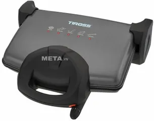 Máy Kẹp Nướng Bánh Mỳ Tiross TS9653 - Đa Chức Năng 1600W, 5 Mức Nhiệt Độ, Chống Dính, Nướng Thịt & Bánh Sandwich, Màu Sắc Đen, Cam, Ghi