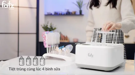 Máy Tiệt Trùng Bình Sữa Fatzbaby FB4320SJ Captain 1 - Chức Năng Hâm Sữa, Sấy Khô, Tiệt Trùng 4 Chế Độ Đặc Biệt Cho Mẹ và Bé