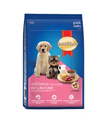 Thức ăn hạt cho chó SmartHeart Puppy Beef & Milk Flavor 1.5kg - Dinh dưỡng cho chó con, hỗ trợ phát triển khỏe mạnh, hương vị bò và sữa hấp dẫn