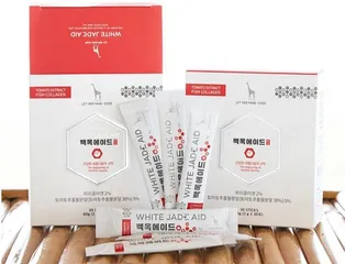 Bột Uống Trắng Da White Jade Aid Hàn Quốc - Hỗ Trợ Collagen, Giảm Nám và Tàn Nhang, Da Trắng Sáng Khỏe Mạnh