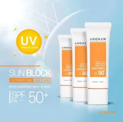 Tinh Chất Chống Nắng Ahohaw Sun Essence SPF 50+/PA+++ - Bảo Vệ Da Toàn Diện, Dưỡng Ẩm, Thẩm Thấu Nhanh, Phù Hợp Mọi Loại Da