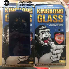 Kính Cường Lực Kingkong 3D WTP-038 Xanh Chính Hãng - Bảo Vệ Màn Hình iPhone 11/12/13 Mini/Pro/Pro Max, Chống Trầy Xước, Va Đập