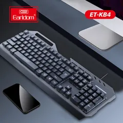 Bàn Phím Gamming Giả Cơ Earldom ET-KB4 - Kiểu Dáng Thể Thao, Đèn LED 7 Màu, Kết Nối USB, Phù Hợp Cho PC