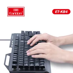 Bàn Phím Gamming Giả Cơ Earldom ET-KB4 - Kiểu Dáng Thể Thao, Đèn LED 7 Màu, Kết Nối USB, Phù Hợp Cho PC