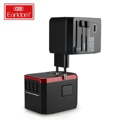 Ổ cắm USB 3in1 Earldom LC9 - 4 Cổng Sạc Nhanh Chóng Cho Mọi Thiết Bị, Chất Liệu Cao Cấp, Tiện Dụng, Đen