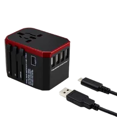 Ổ cắm USB 3in1 Earldom LC9 - 4 Cổng Sạc Nhanh Chóng Cho Mọi Thiết Bị, Chất Liệu Cao Cấp, Tiện Dụng, Đen