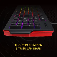Bàn phím Gaming RGB HAVIT KB866L - 104 Keys, Thiết kế Ergonomic, Đèn LED Điều Chỉnh, Phím Mượt và Bền Bỉ, Trải Nghiệm Chơi Game Tuyệt Vời