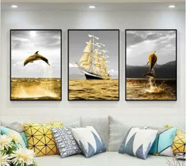 Bộ 3 Tranh Treo Tường Phong Cách Bắc Âu Hiện Đại - Trang Trí Nội Thất Sang Trọng và Đẳng Cấp, Kích Thước 20x30cm, 30x45cm, 40x60cm