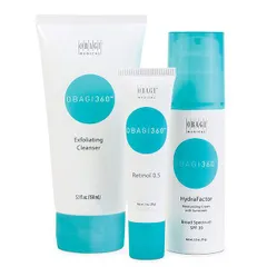 Bộ 3 Món Dưỡng Da Obagi 360 System - Ngừa Mụn, Chống Lão Hóa, Dưỡng Ẩm & Tái Tạo Da Cho Mọi Loại Da